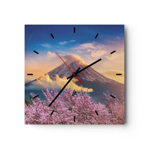 Reloj de pared - Reloj de vidrio - La santidad japonesa - 40x40 cm