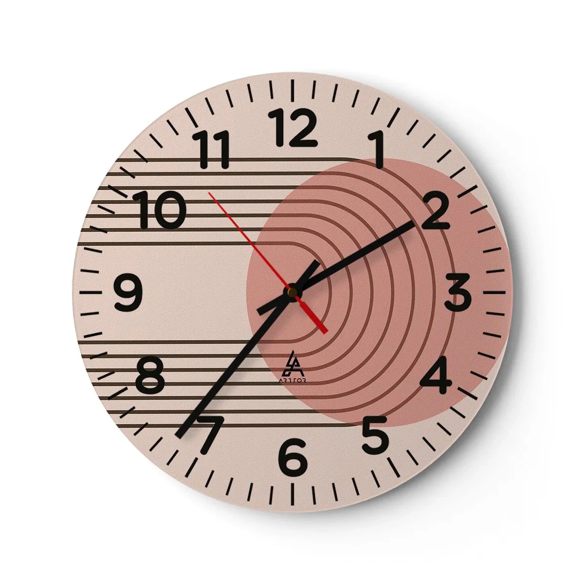 Reloj de pared - Reloj de vidrio - Atracción irresistible - 40x40 cm