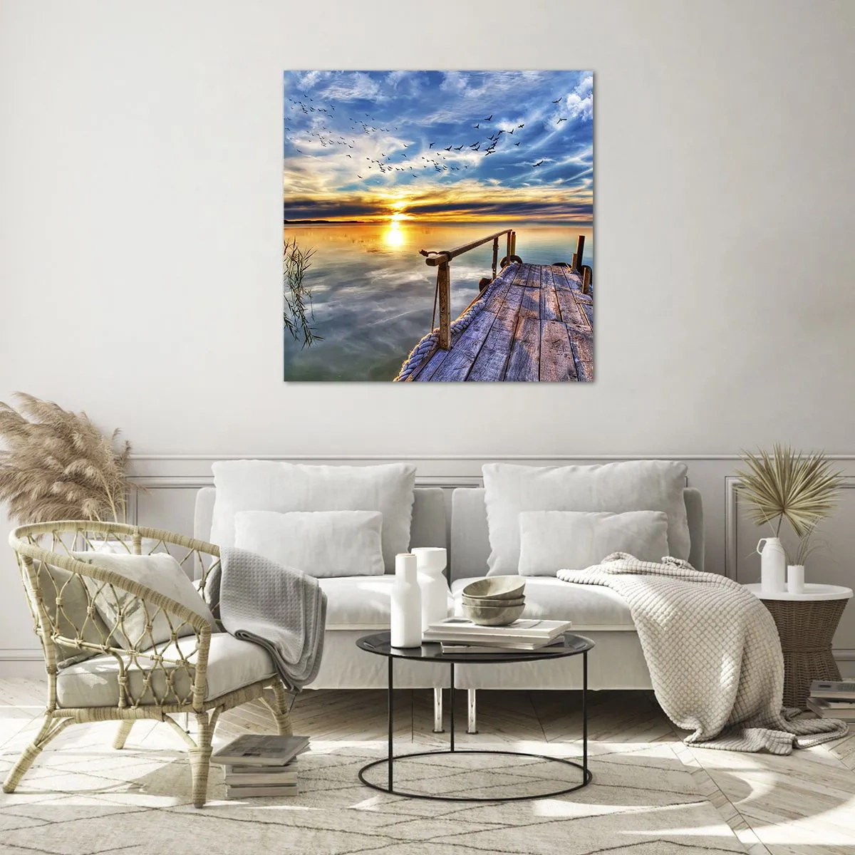 Cuadro sobre vidrio - Impresiones sobre Vidrio - El viento se va a descansar - 60x60 cm