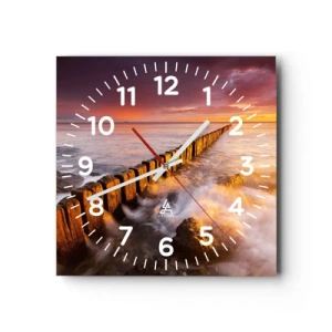 Reloj de pared - Reloj de vidrio - La dulzura de las olas - 30x30 cm