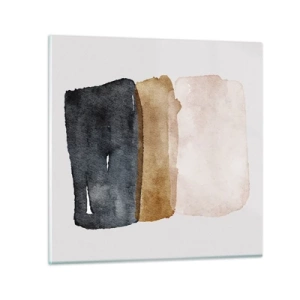 Cuadro sobre vidrio - Impresiones sobre Vidrio - Una composición de colores tierra - 70x70 cm