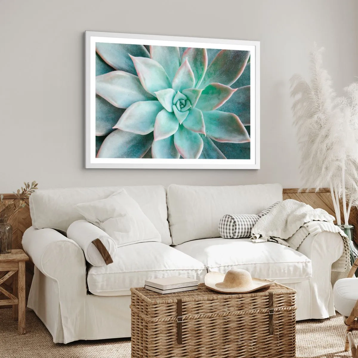 Póster en marco blanco - El corazón del desierto - 100x70 cm