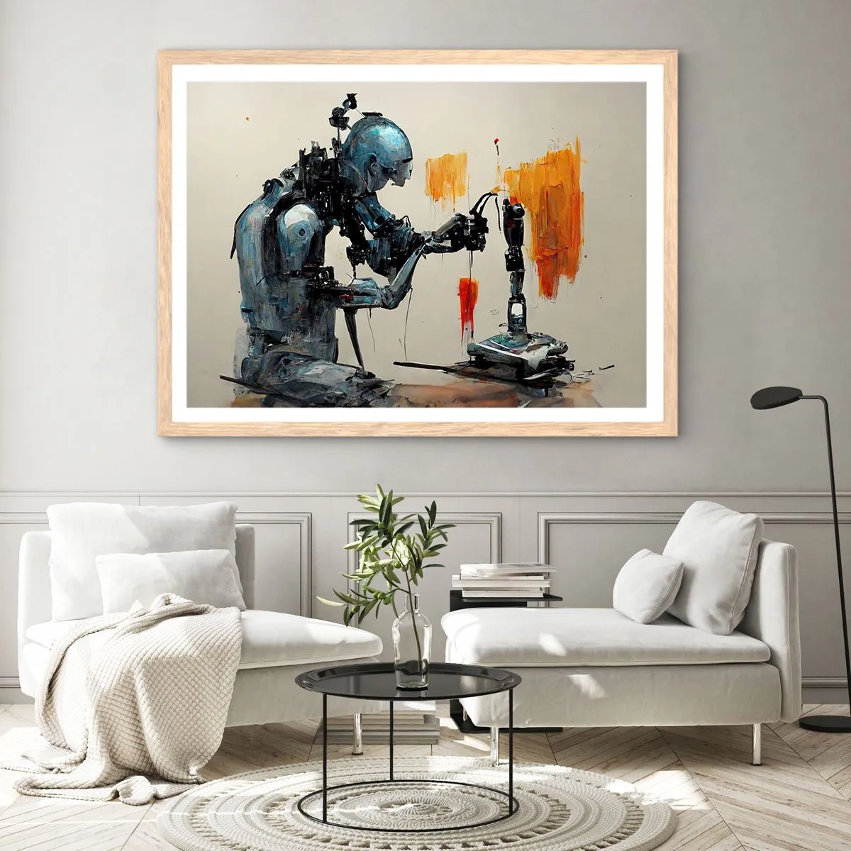 Póster en marco roble claro - Próximamente... - 70x50 cm