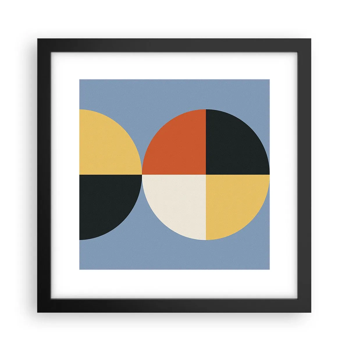 Póster en marco negro - Mira y cuenta - 30x30 cm