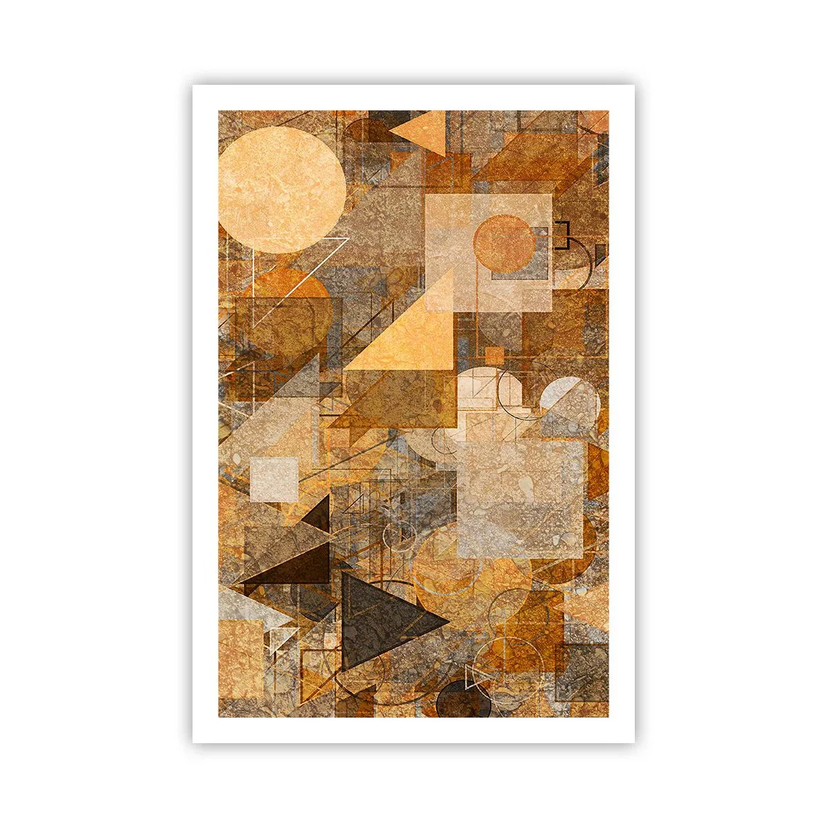 Póster - Estudio cubista en bronce - 61x91 cm