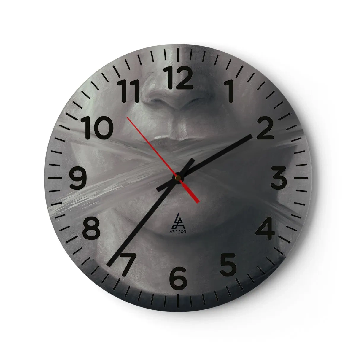 Reloj de pared - Reloj de vidrio - Ni una palabra - 30x30 cm