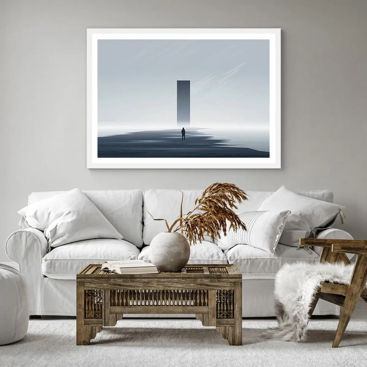 Póster en marco blanco - ¿Oportunidad o amenaza? - 70x50 cm