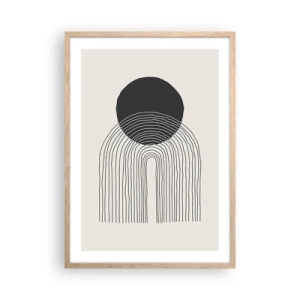 Póster en marco roble claro - Temblor y certeza - 50x70 cm