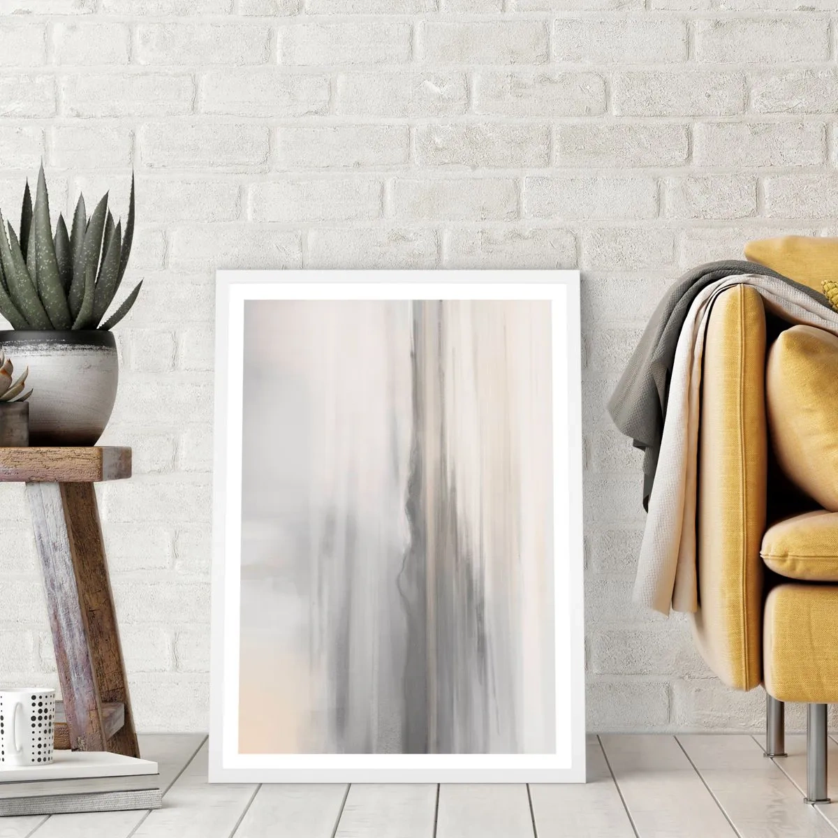 Póster en marco blanco - Una distancia reflexiva - 61x91 cm