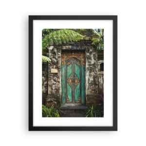 Póster en marco negro - Una puerta a un mundo exótico - 30x40 cm