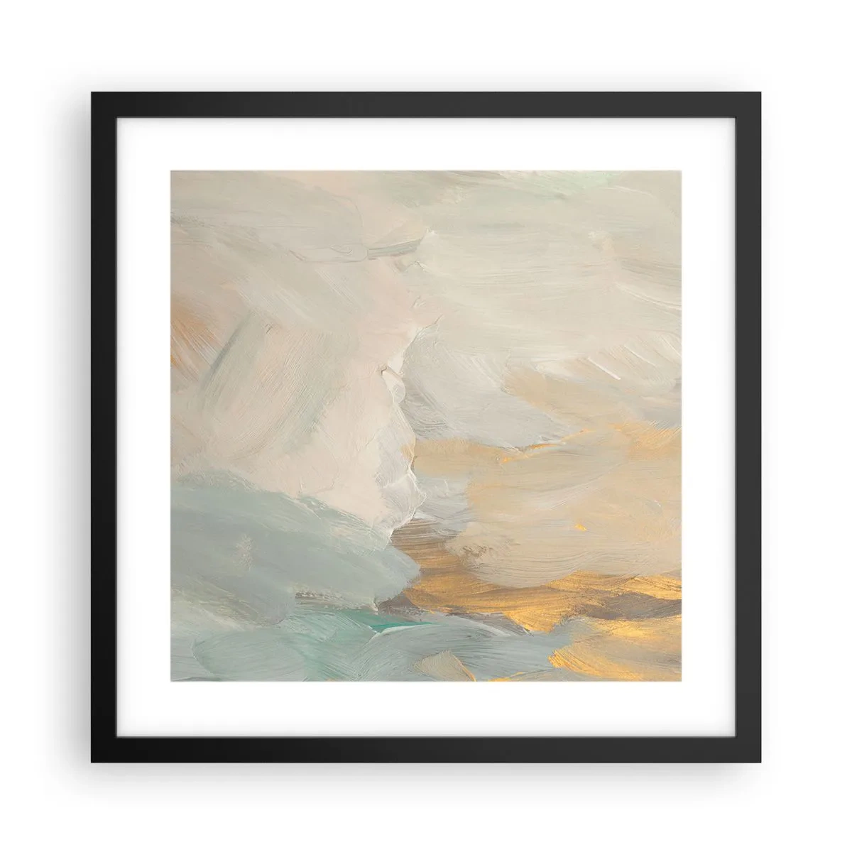 Póster en marco negro - Abstracción - una tierra de dulzura - 40x40 cm