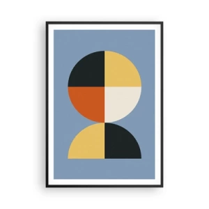 Póster en marco negro - Mira y cuenta - 70x100 cm