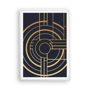 Póster en marco blanco - Giro de los elementos - 70x100 cm