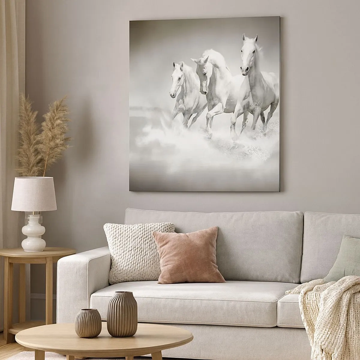 Cuadro sobre lienzo - Impresión de Imagen - Locura blanca - 30x30 cm