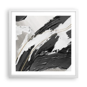 Póster en marco blanco - Abstracción con estilo - 50x50 cm