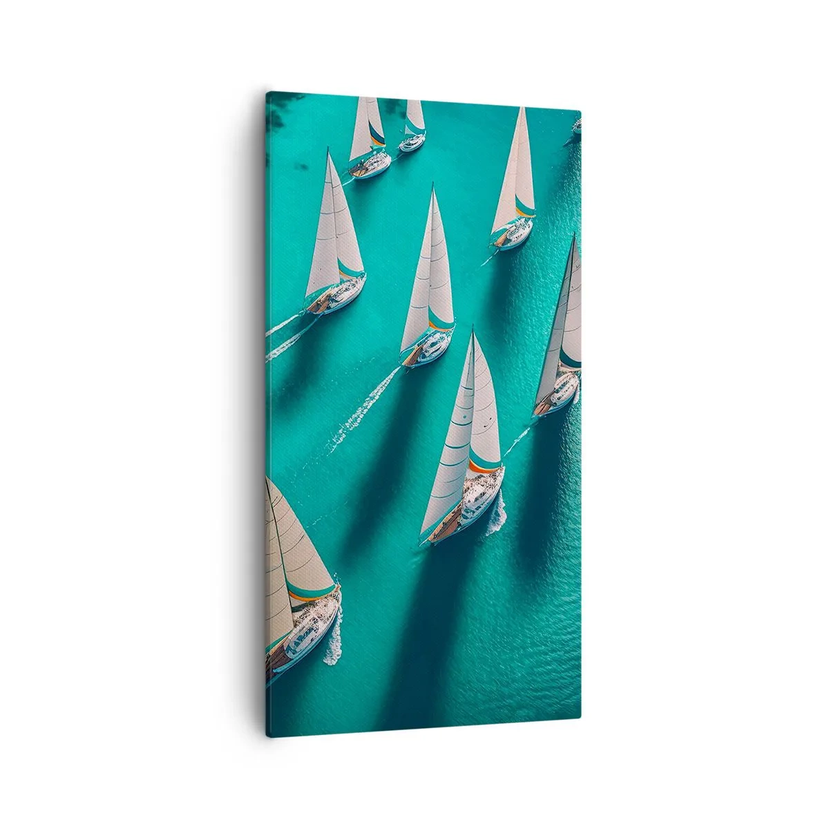 Cuadro sobre lienzo - Impresión de Imagen - En competición con el viento - 55x100 cm