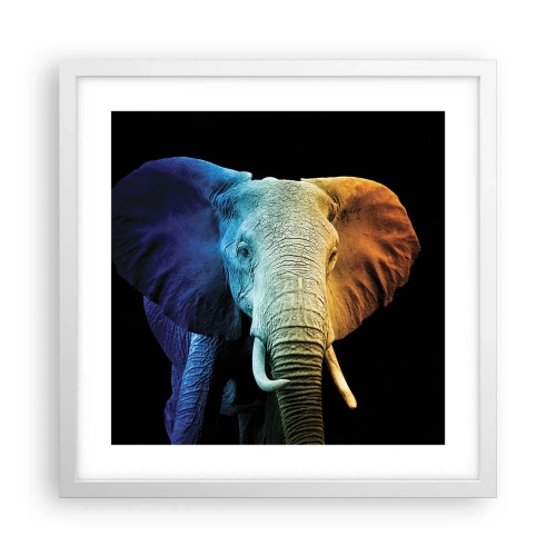 Póster en marco blanco - Excéntrico, no un bicho raro - 40x40 cm