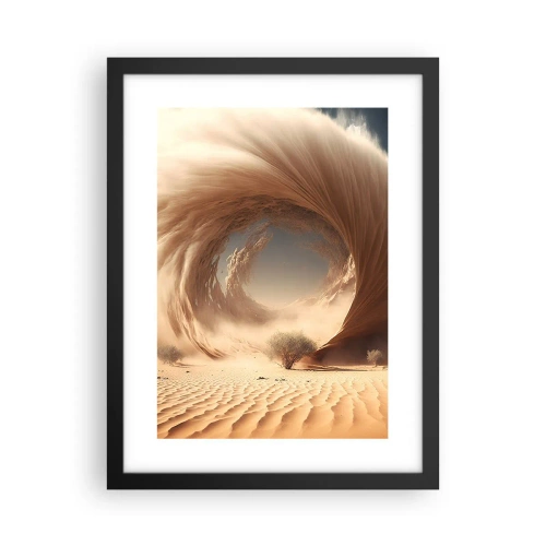 Póster en marco negro - Portal abierto - 30x40 cm