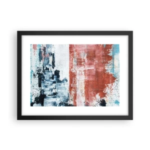 Póster en marco negro - Mitad abstracción, mitad abstracción - 40x30 cm