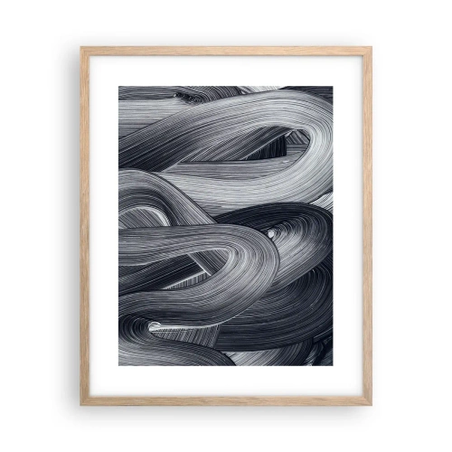 Póster en marco roble claro - La fluidez de la realidad - 40x50 cm