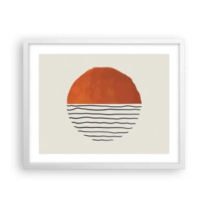 Póster en marco blanco - En un ambiente japonés - 50x40 cm