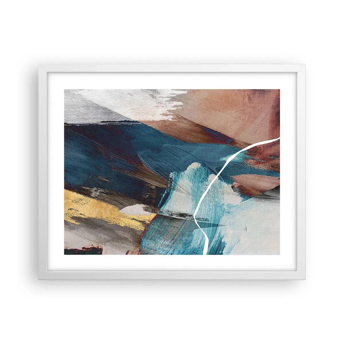 Póster en marco blanco - Con estilo y energía - 50x40 cm