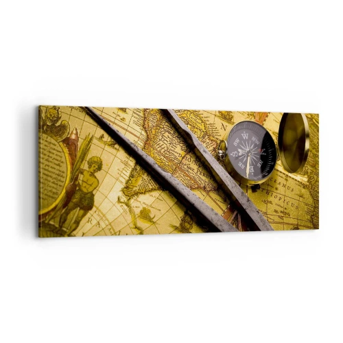 Cuadro sobre lienzo - Impresión de Imagen - ¿Dónde están los tesoros? - 100x40 cm