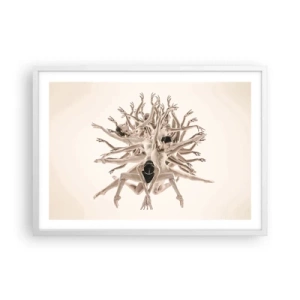 Póster en marco blanco - Floreciendo en la danza - 70x50 cm