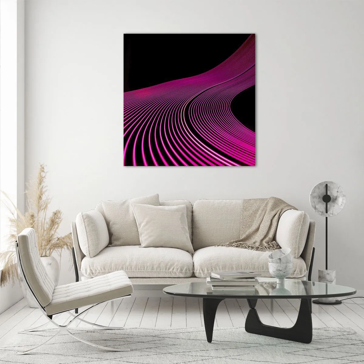 Cuadro sobre vidrio - Impresiones sobre Vidrio - Avenida de luz - 70x70 cm