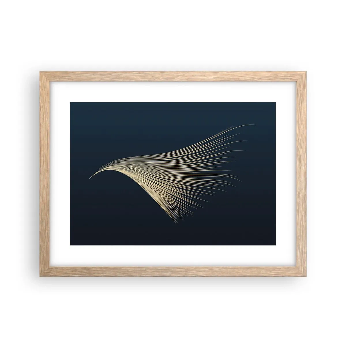 Póster en marco roble claro - Como el cabello de un ángel - 40x30 cm