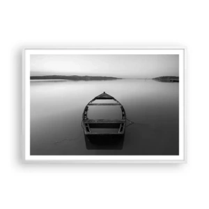 Póster en marco blanco - Anhelo y melancolía - 100x70 cm