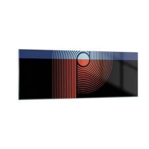 Cuadro sobre vidrio - Impresiones sobre Vidrio - En un abrazo geométrico - 140x50 cm