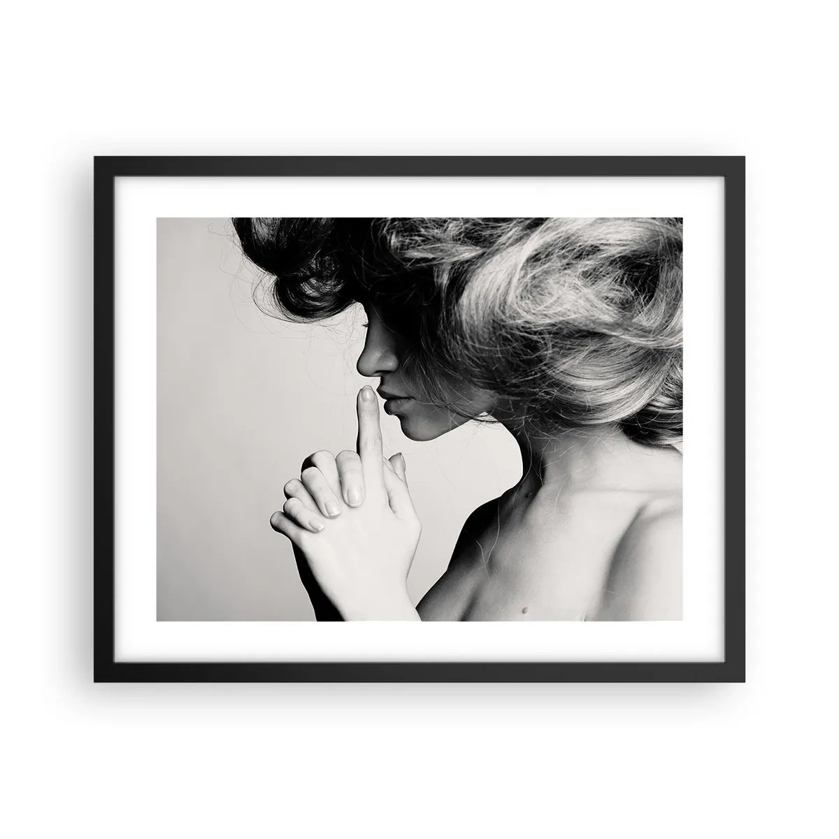 Póster en marco negro - Escucharme a mí misma - 50x40 cm