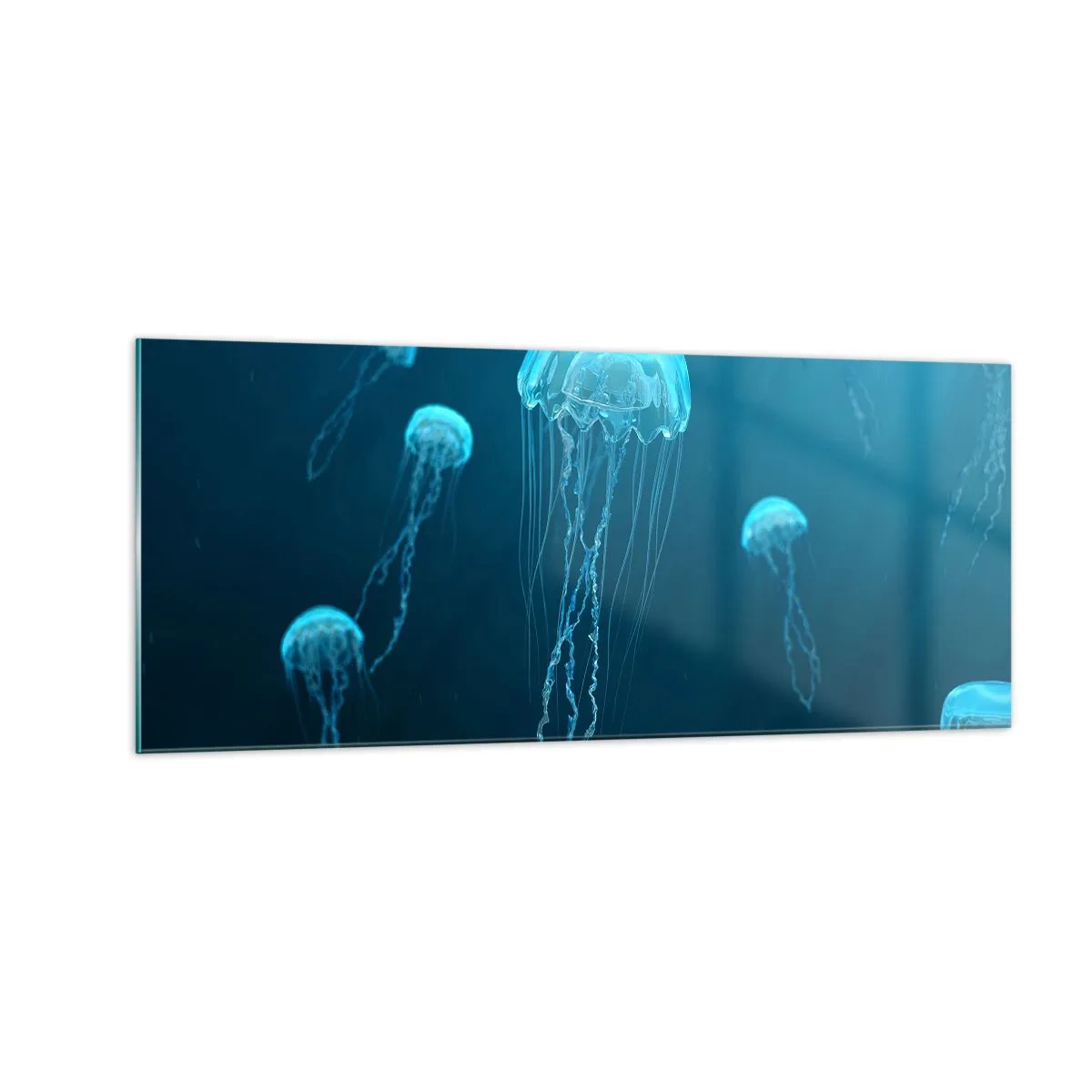 Cuadro sobre vidrio - Impresiones sobre Vidrio - Danza oceánica - 100x40 cm