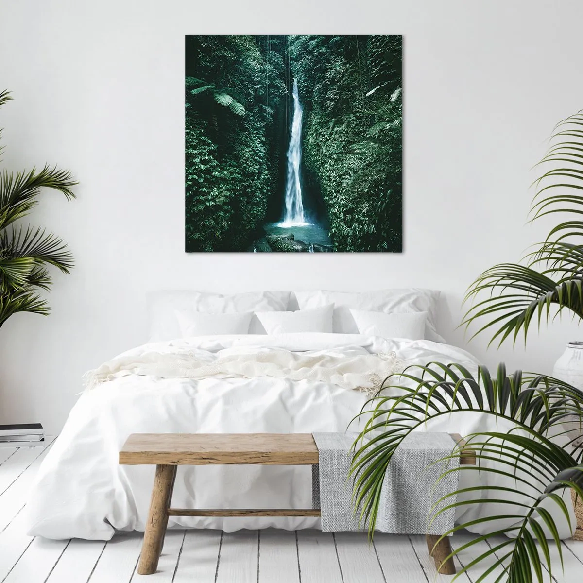 Cuadro sobre lienzo - Impresión de Imagen - Balneario tropical - 70x70 cm