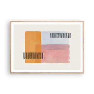 Póster en marco roble claro - La rectitud - 100x70 cm