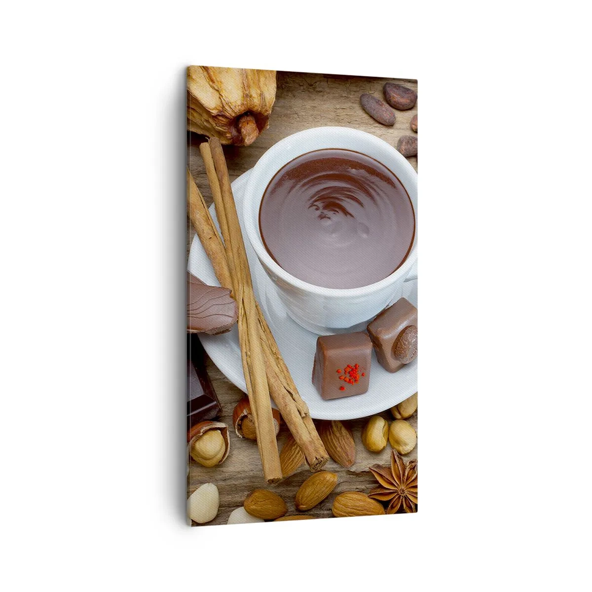 Cuadro sobre lienzo - Impresión de Imagen - Chocolate de ensueño - 45x80 cm
