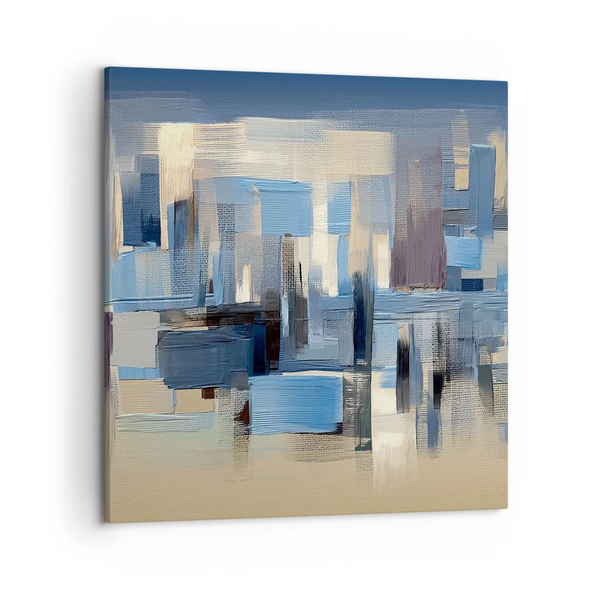 Cuadro sobre lienzo - Impresión de Imagen - Construcción azul - 50x50 cm