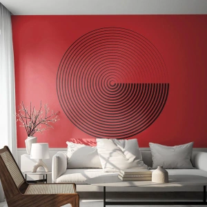 Fotomural Autadhesivo Deluxe Sticker - Movimiento circular - Minimalismo, Rueda, Líneas - 100x70 cm