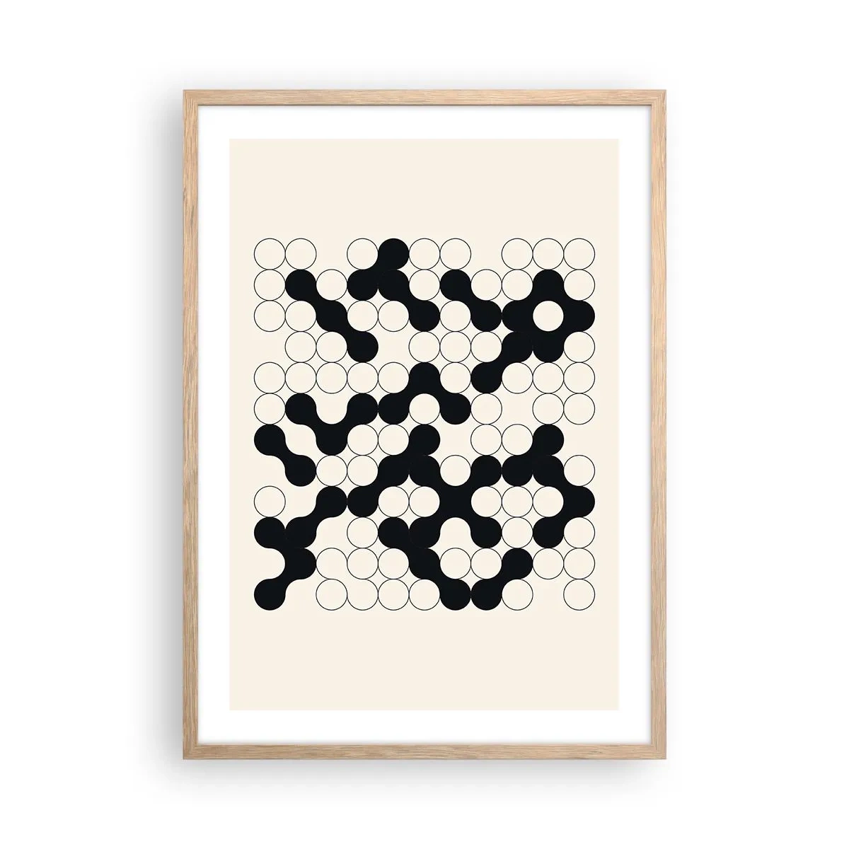 Póster en marco roble claro - Juego chino - una variación - 50x70 cm