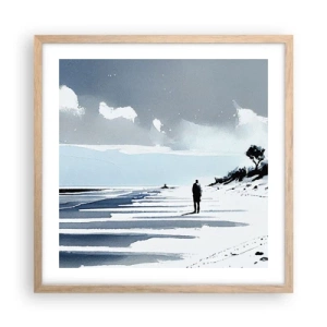 Póster en marco roble claro - Solo conmigo mismo - 50x50 cm