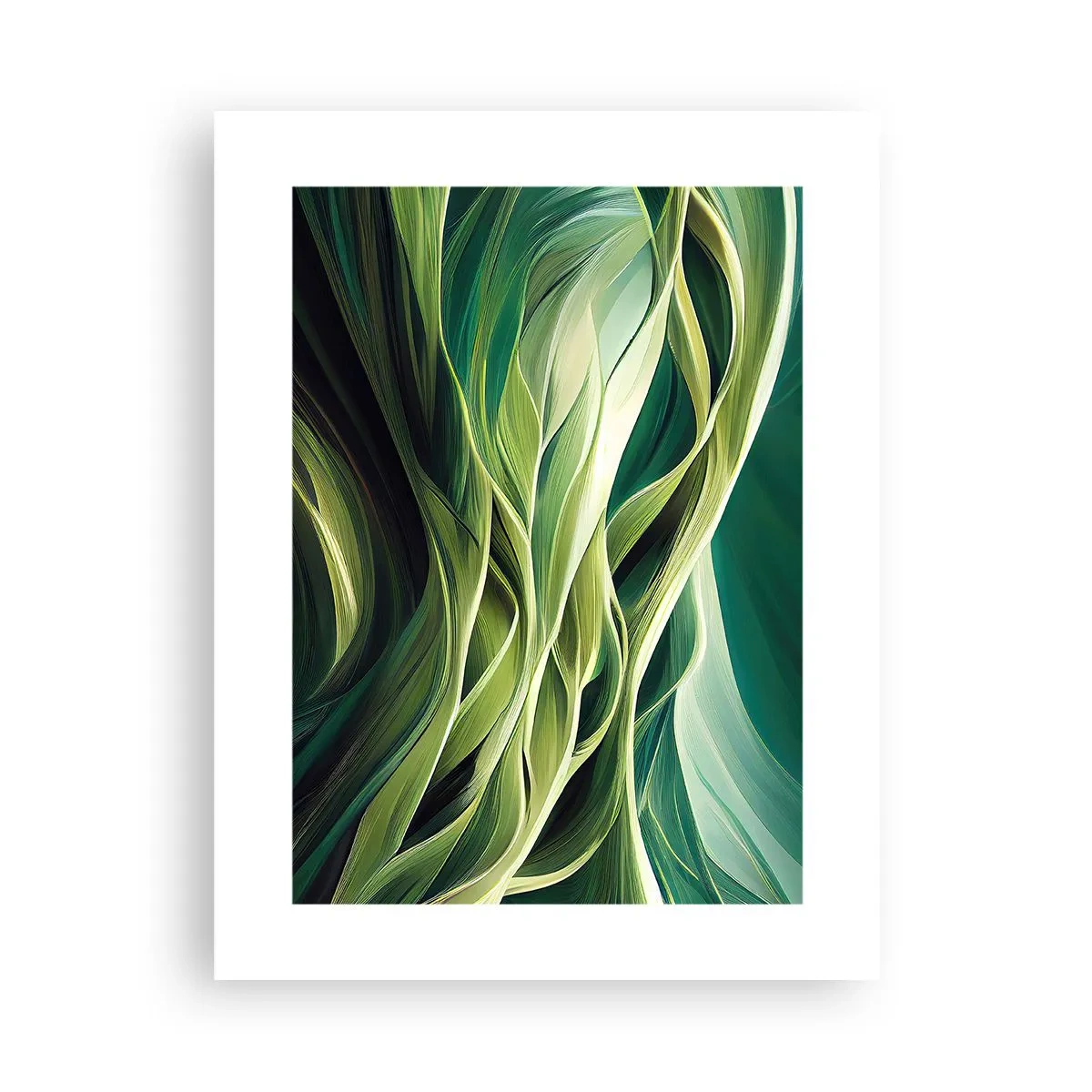 Póster - Un juego abstracto de color verde - 30x40 cm