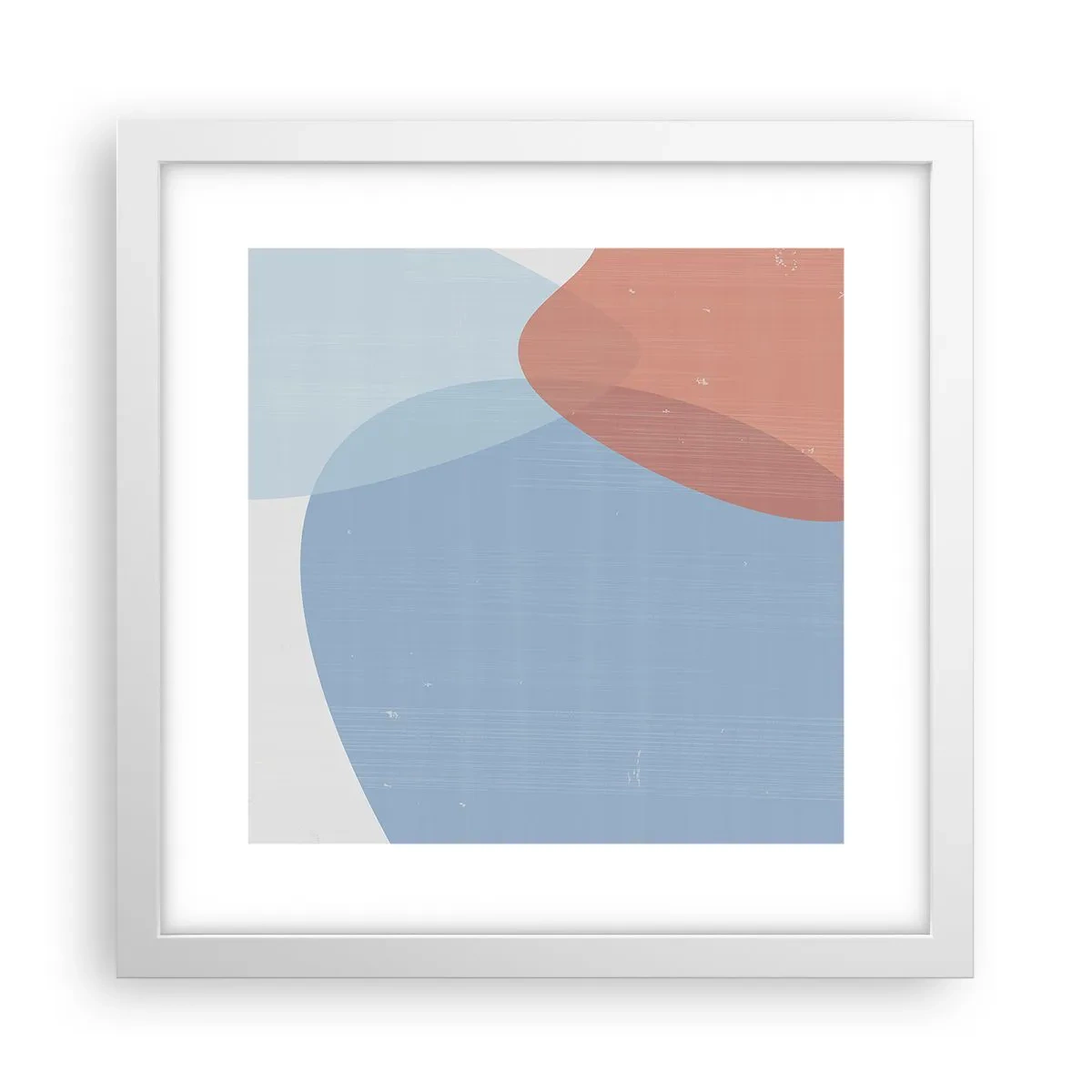 Póster en marco blanco - Relaciones en colores pastel - 30x30 cm