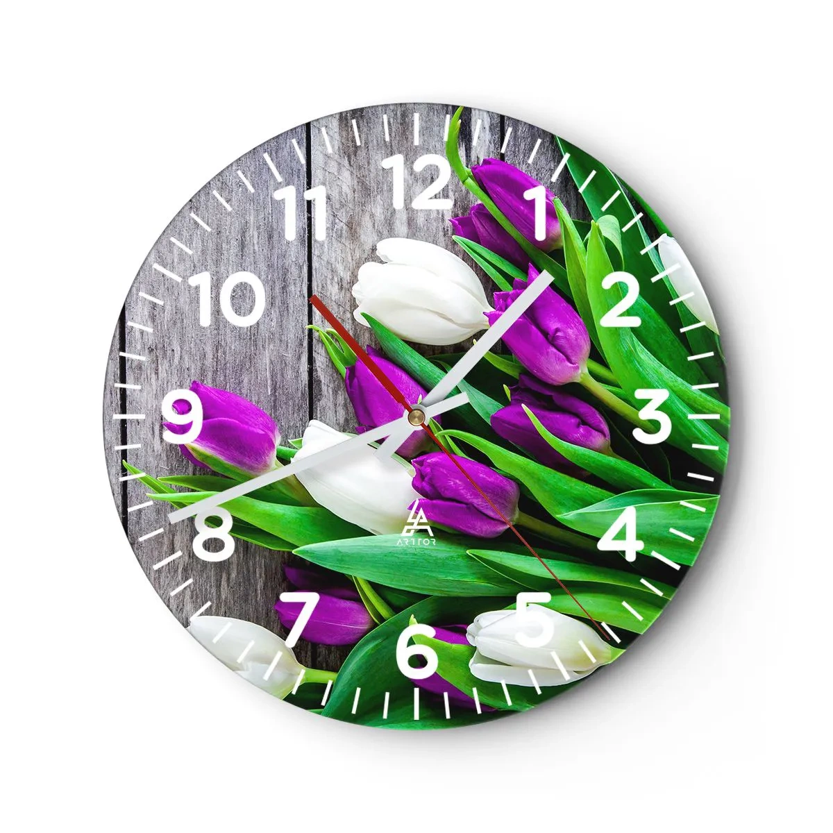 Reloj de pared - Reloj de vidrio - El día de la fiesta de la primavera - 30x30 cm