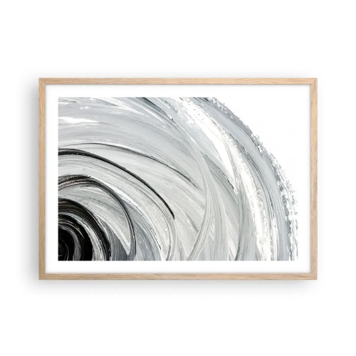 Póster en marco roble claro - Composición orbital - 70x50 cm
