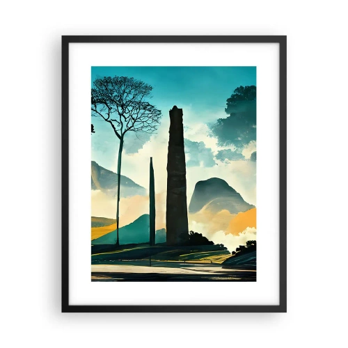 Póster en marco negro - Cada vez a más altitud - 40x50 cm