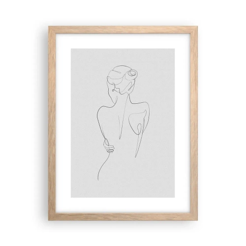 Póster en marco roble claro - Música del cuerpo - 30x40 cm