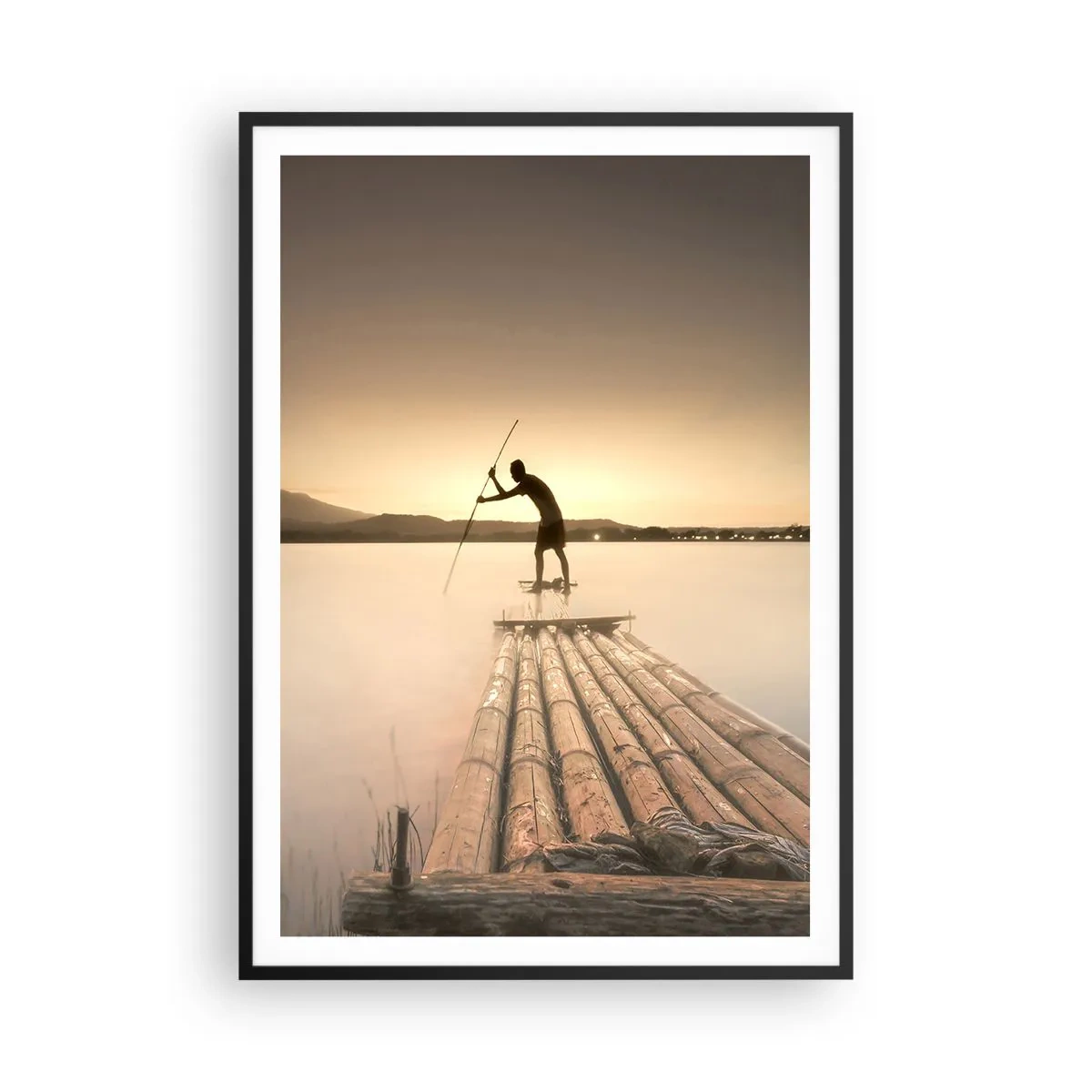 Póster en marco negro - Antes del descanso - 70x100 cm