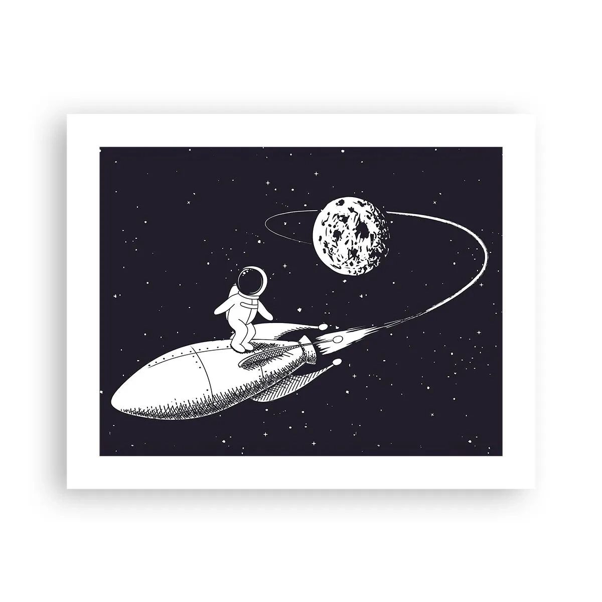 Póster - Surfista espacial - 50x40 cm