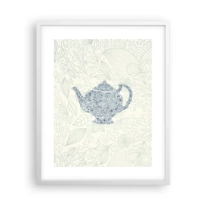 Póster en marco blanco - El encanto del té - 40x50 cm